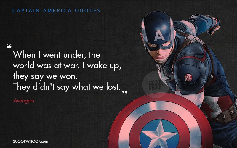 Dialogues By Avengers' Captain America That Will Remain With You Till The  End Of The Line