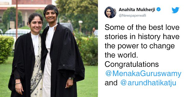As the lawyers behind sec 377 verdict come out as a couple, twitter hails the power of love - scoopwhoop