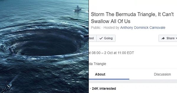 After Area 51 40 000 Join Fb Event To Storm Bermuda Triangle ‘cos ‘it Can T Swallow All Of Us