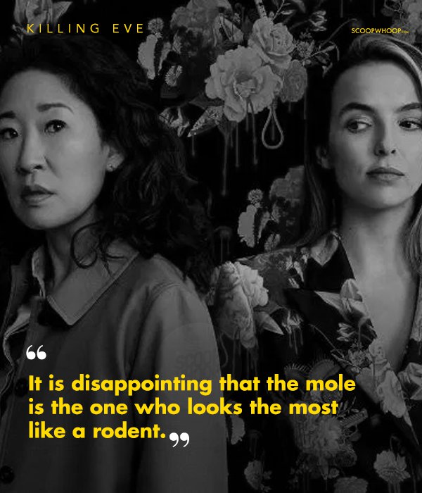 My tits are about to drop off. - Eve / Killing Eve Quote Spiral