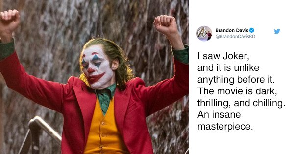 Critics Reviews Of Joker On Twitter Are All Praise For The Movie