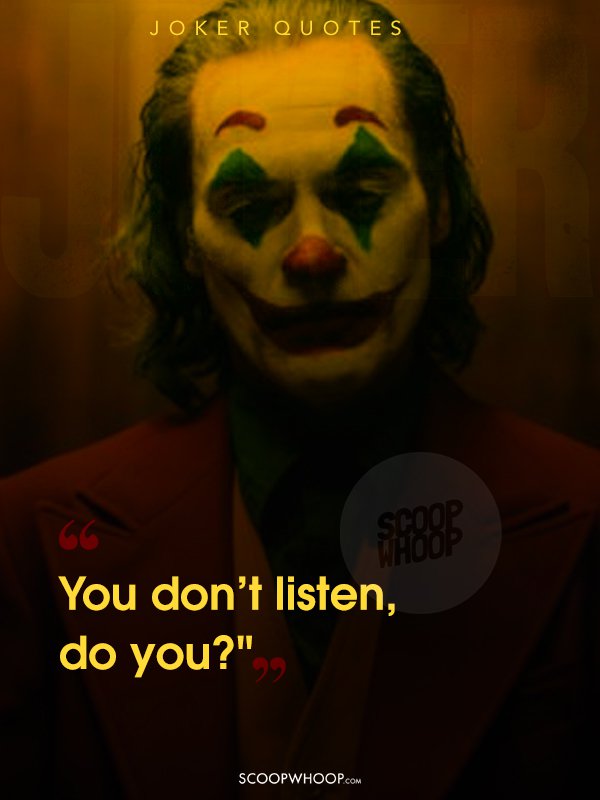 15 Famous Joker Movie Dialogues | 15 Best Joker Movie Quotes