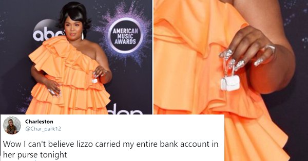 Lizzo carrying a tiny bag 'big enough for my f***s to give' won the AMAs