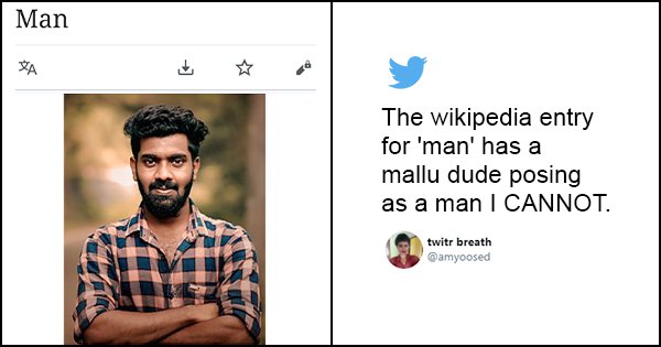 Wikipedia's Photo Of 'Man' Is A Mallu Dude & Twitter Has Gone ...