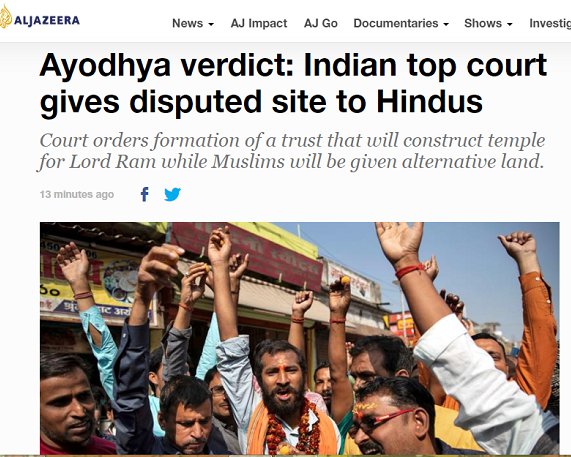 Ayodhya Verdict: How International Media Covered The Supreme Court's ...