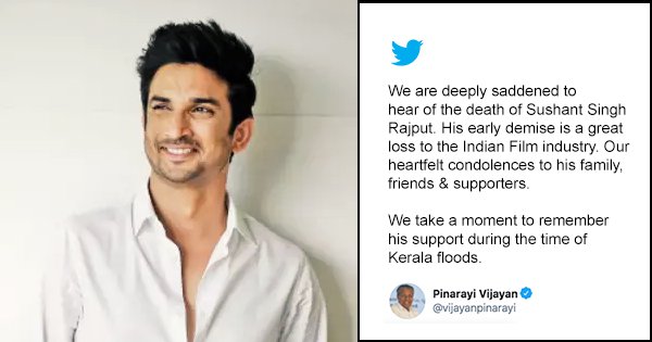 Kerala CM Remembers Sushant Singh Rajput’s Contribution During The ...