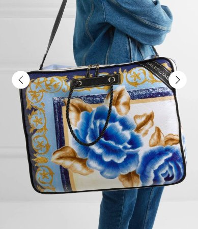 Balenciaga blanket printed bag online