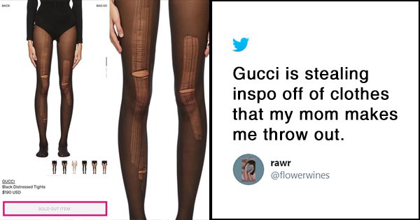 gucci pantyhose ripped