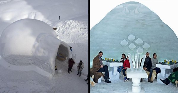 In pics: india gets its first ‘igloo cafe’ in kashmir built entirely of ice - scoopwhoop