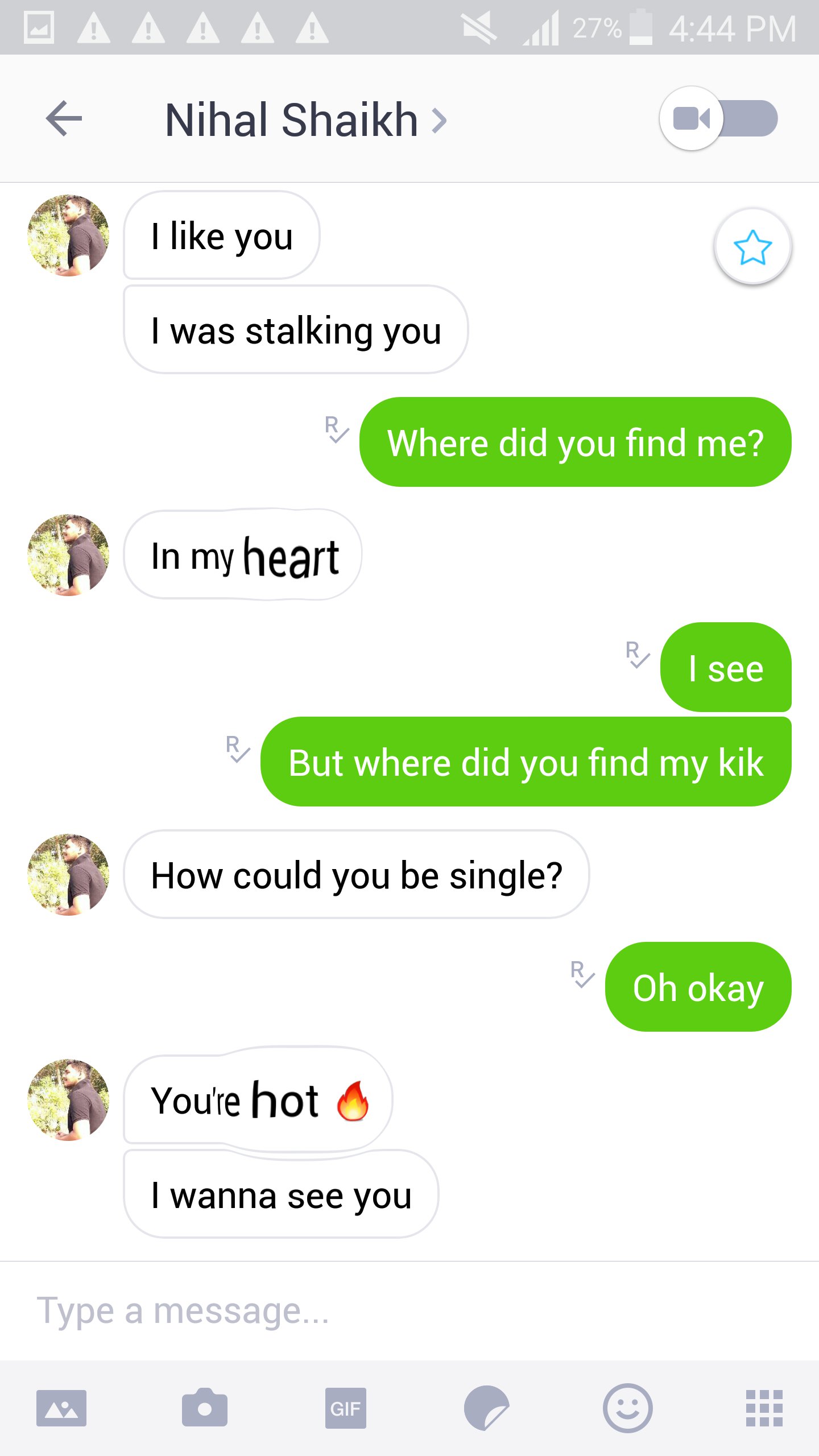 Flirting with girls on kik 