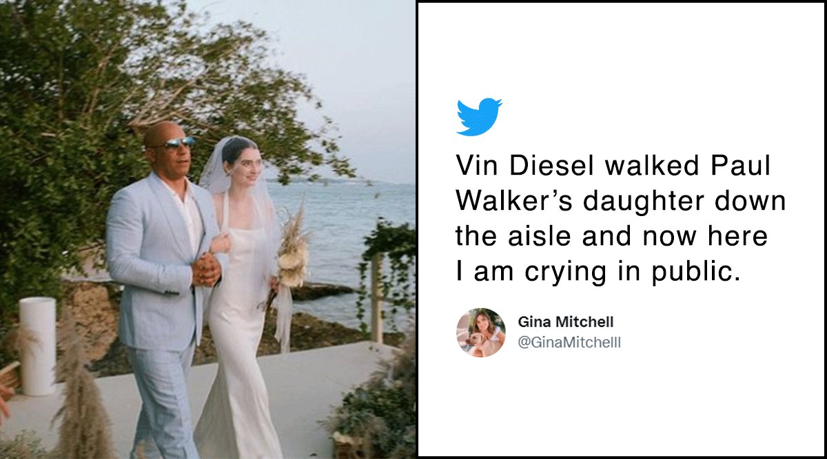 Vin Diesel Walks Paul Walkers Daughter Down The Aisle On Her Wedding Day 