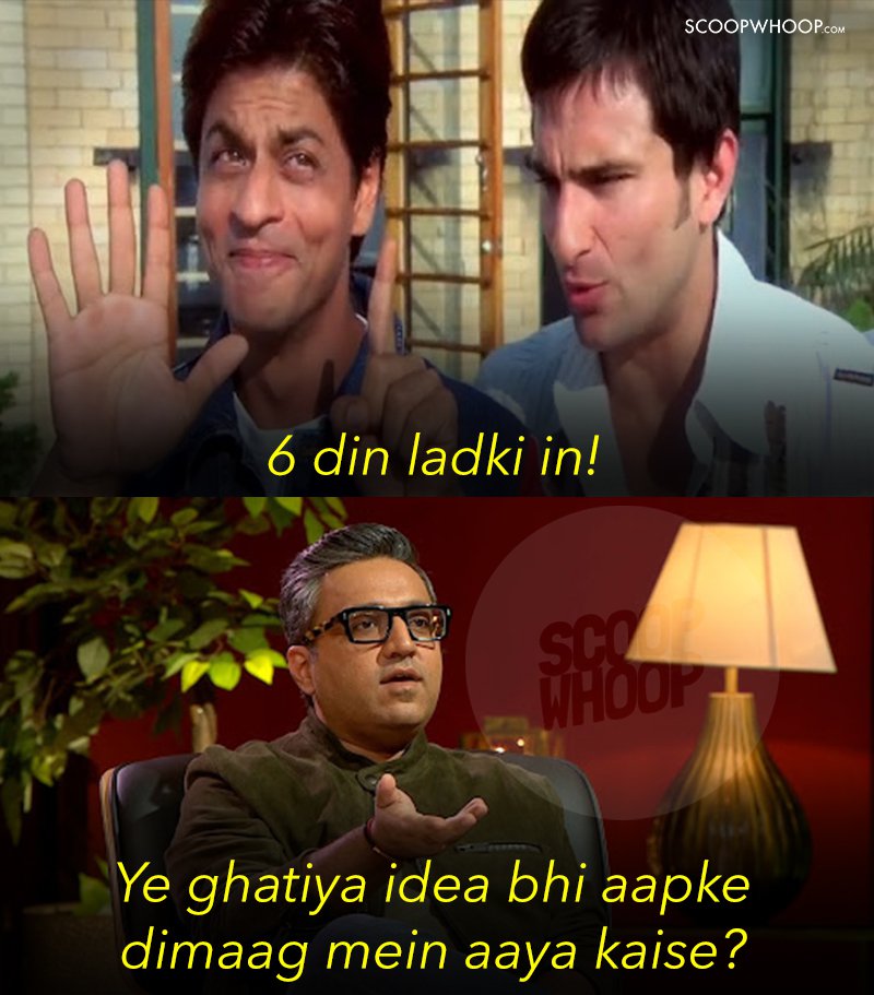 We Imagined Shark Tank Judges Responding To Iconic Bollywood Dialogues ...