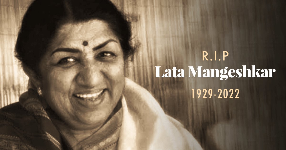 The Nightingale Of India, Legendary Singer Lata Mangeshkar Passes Away ...