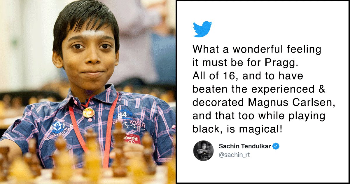 Proud Moment For India As Chennai's 16-YO R Praggnanandhaa Beats World No.1 Magnus  Carlsen At Chess