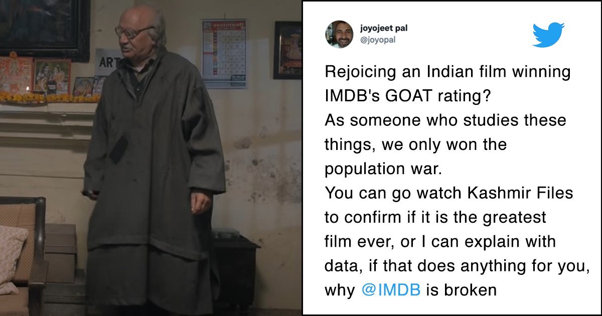 Twitter User Explains How IMDb Ratings Can Be Manipulated After 'The  Kashmir Files' Controversy