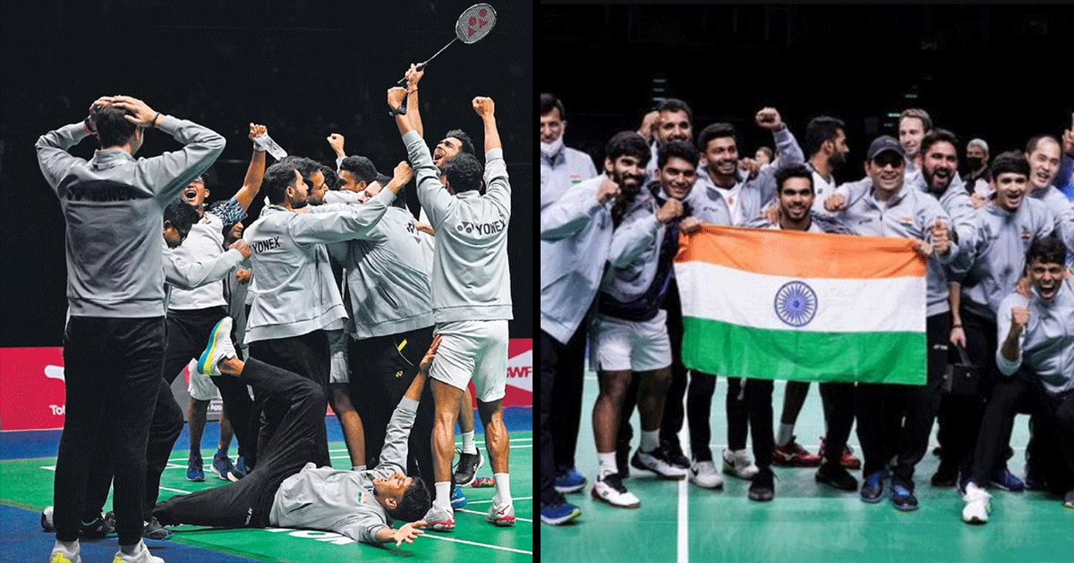 Video of indian badminton team dancing to dhol was all of us after its historic thomas cup win - scoopwhoop