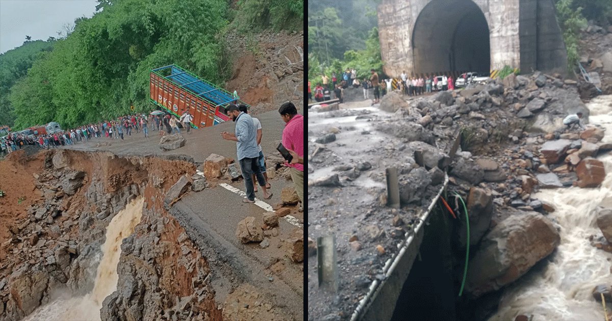 In Pics Nh06 Collapses As Landslides Wreak Havoc In Northeast India Following Heavy Rainfall