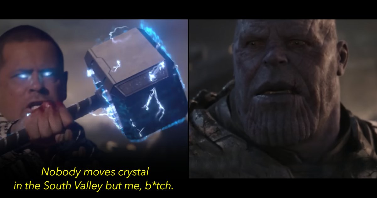Someone This Video Of Tuco From Breaking Bad Snorting The Infinity Stones &  Beating Thanos Is Going Viral 'Breaking Bad' & 'Endgame' Together To Create  One Epic Meme