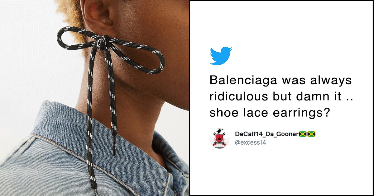 Balenciaga's ₹20K Shoelace Earrings Has Left Netizens Up In Arms