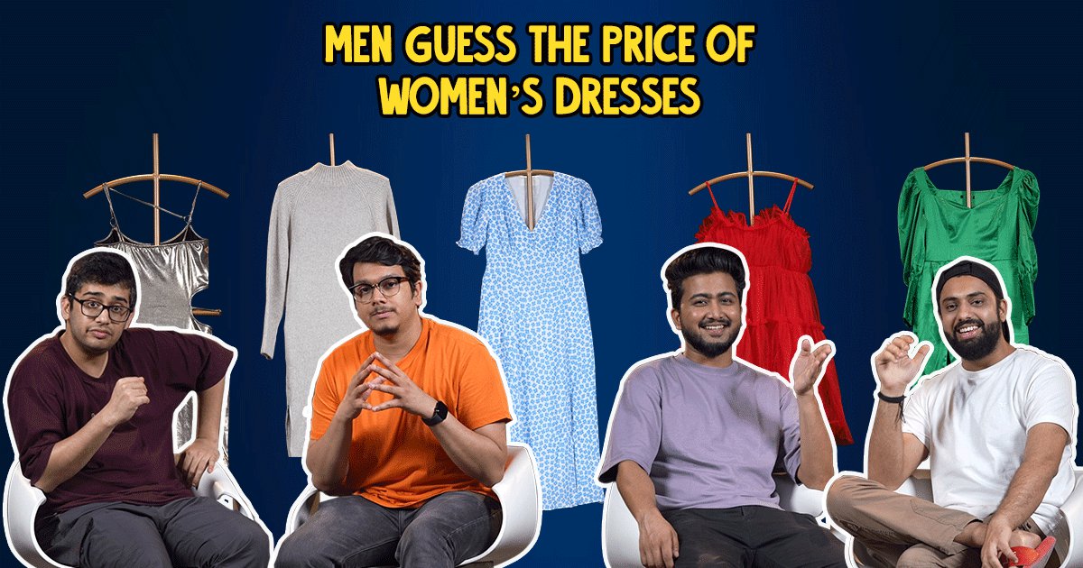 Men Guess The Price Of Women's Dresses