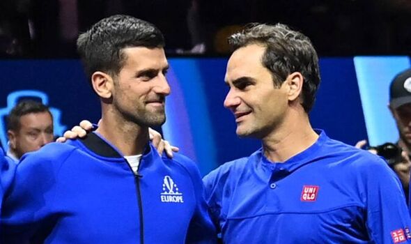 Roger Federer and Novak Djokovic 2022 Laver Cup