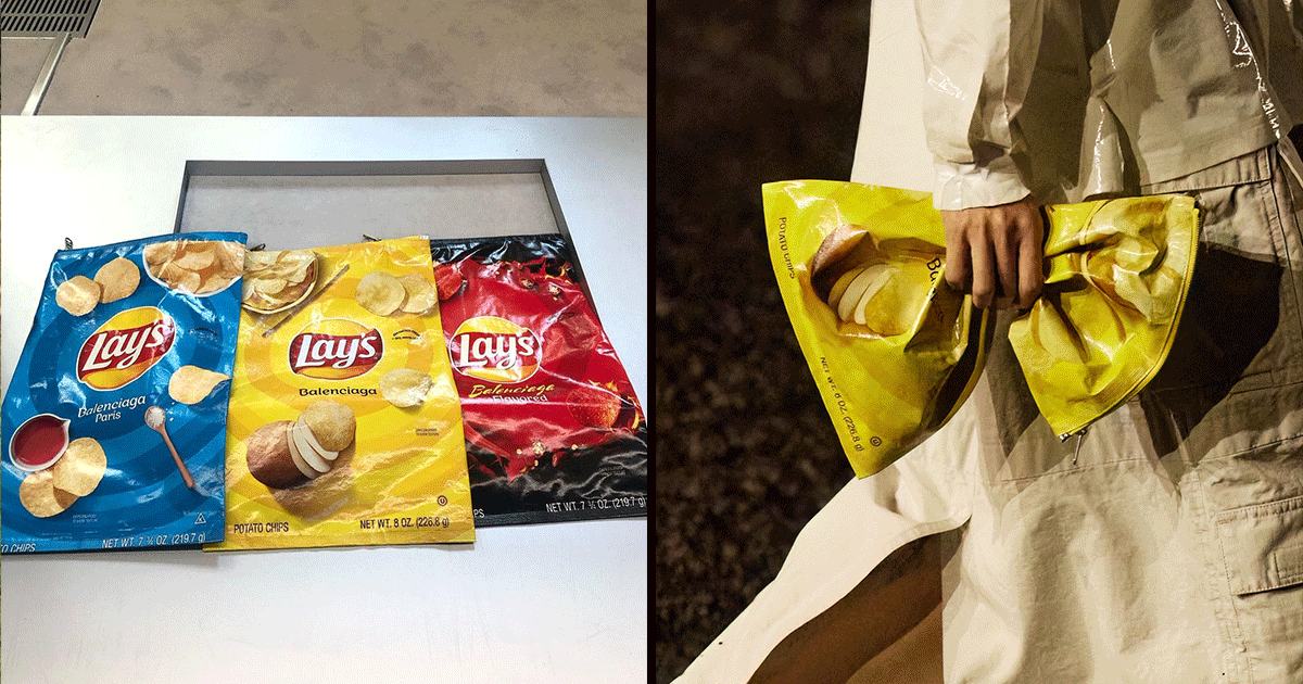Balenciaga's next must-have bag? An empty packet of Lays