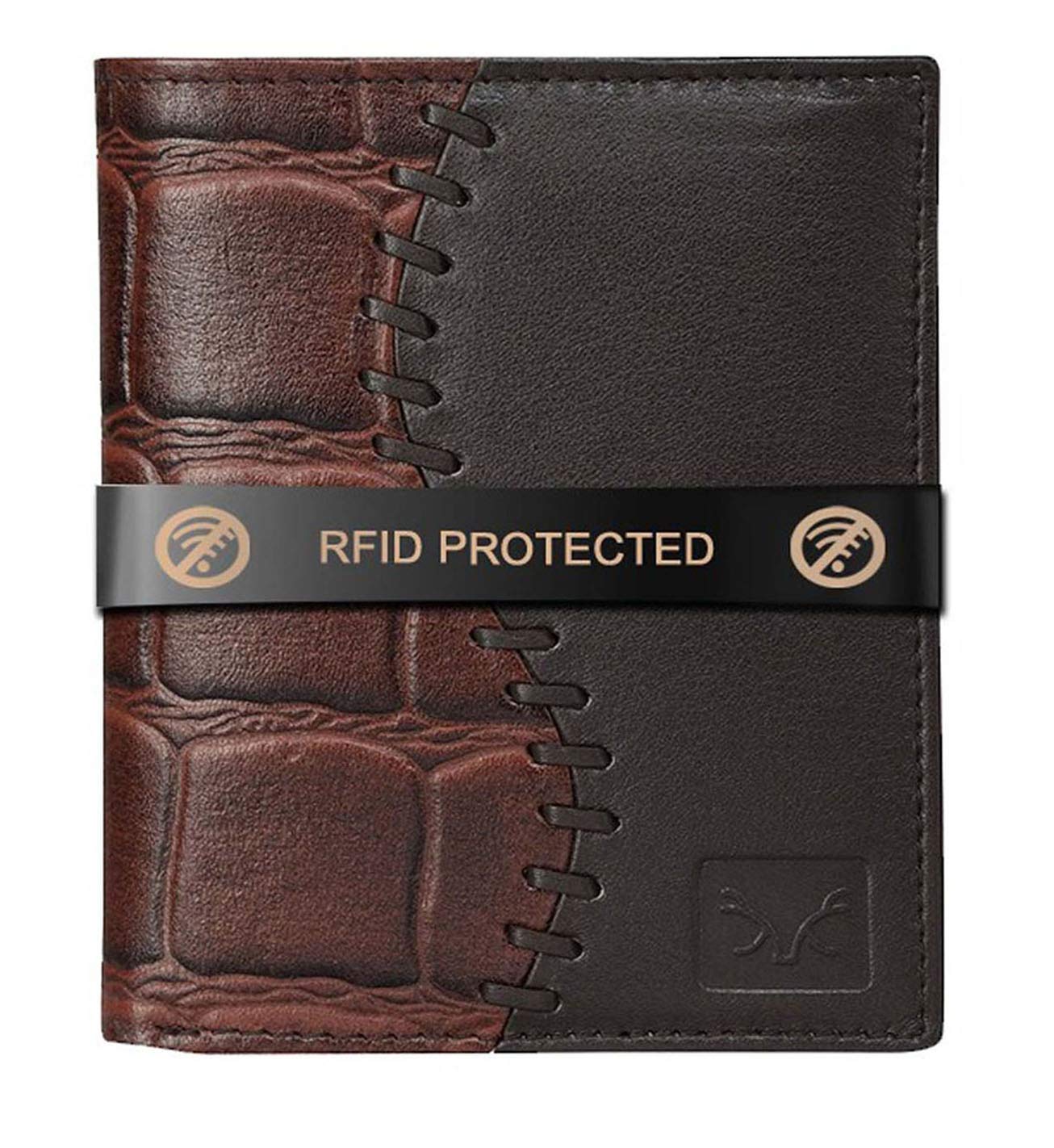 AL FASCINO Minimalist Wallet for Men Stylish Purse for Men RFID Wallet Purse for Men Wallet Genuine Leather Wallet Mens,Mens Brown Wallet Wallets