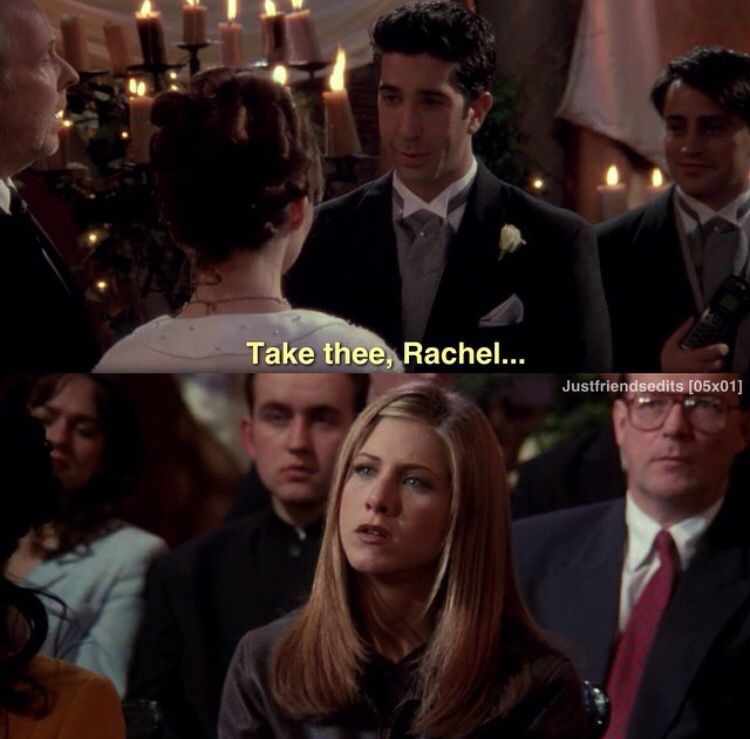 Ross Was Behind Friends Iconic I Take Thee Rachel Scene