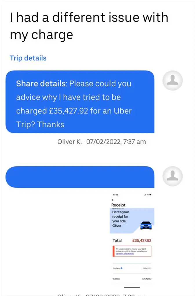 Uber high price