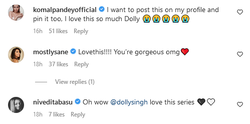 comments on Dolly Singh's post