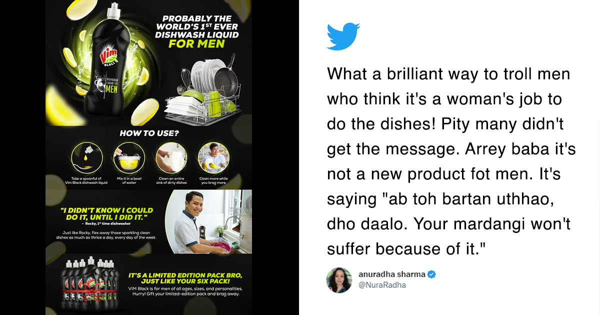 This ‘Only For Men’ Dish Washing Liquid Is Going Viral ScoopWhoop