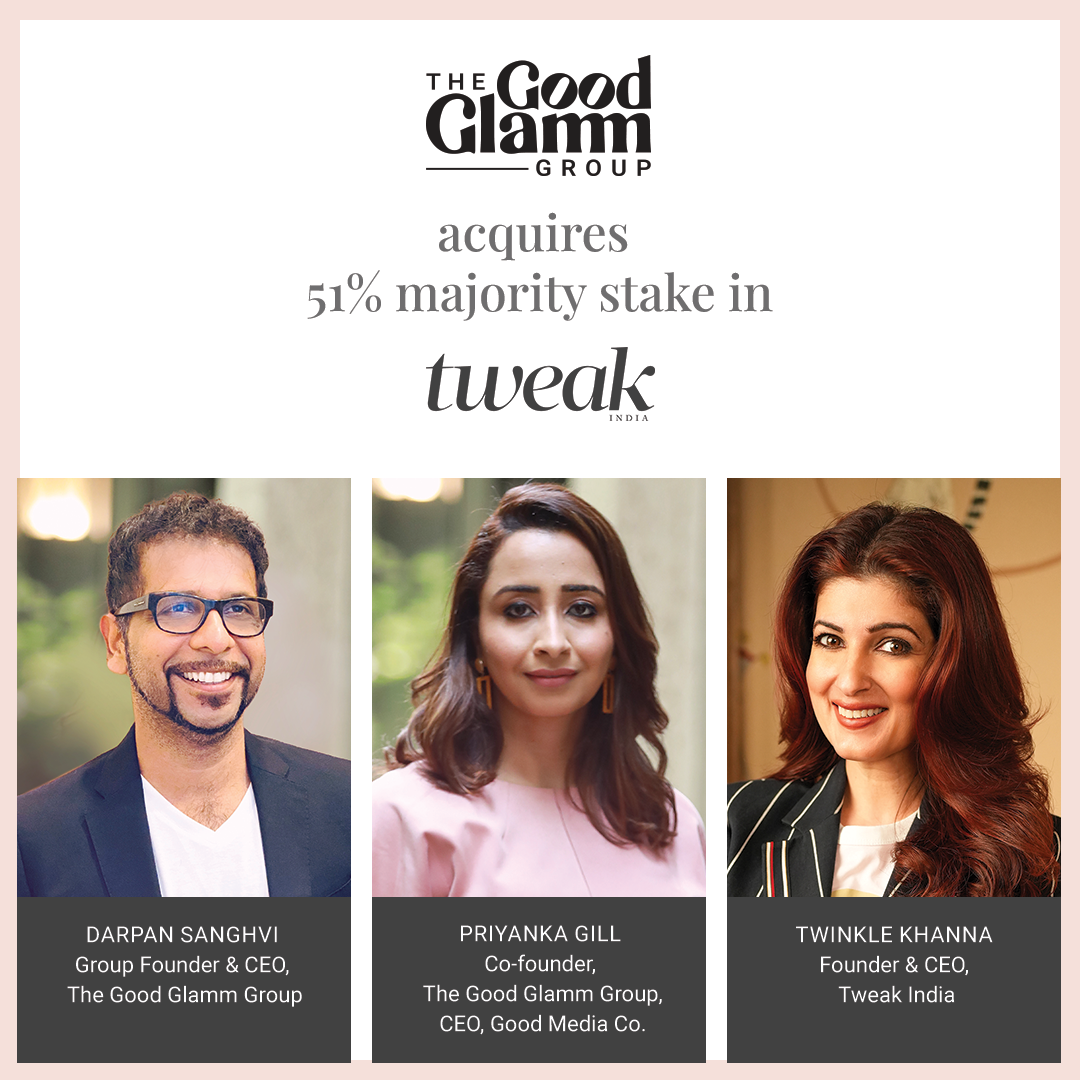 The Good Glamm Group Acquires 51% Stake In Tweak India