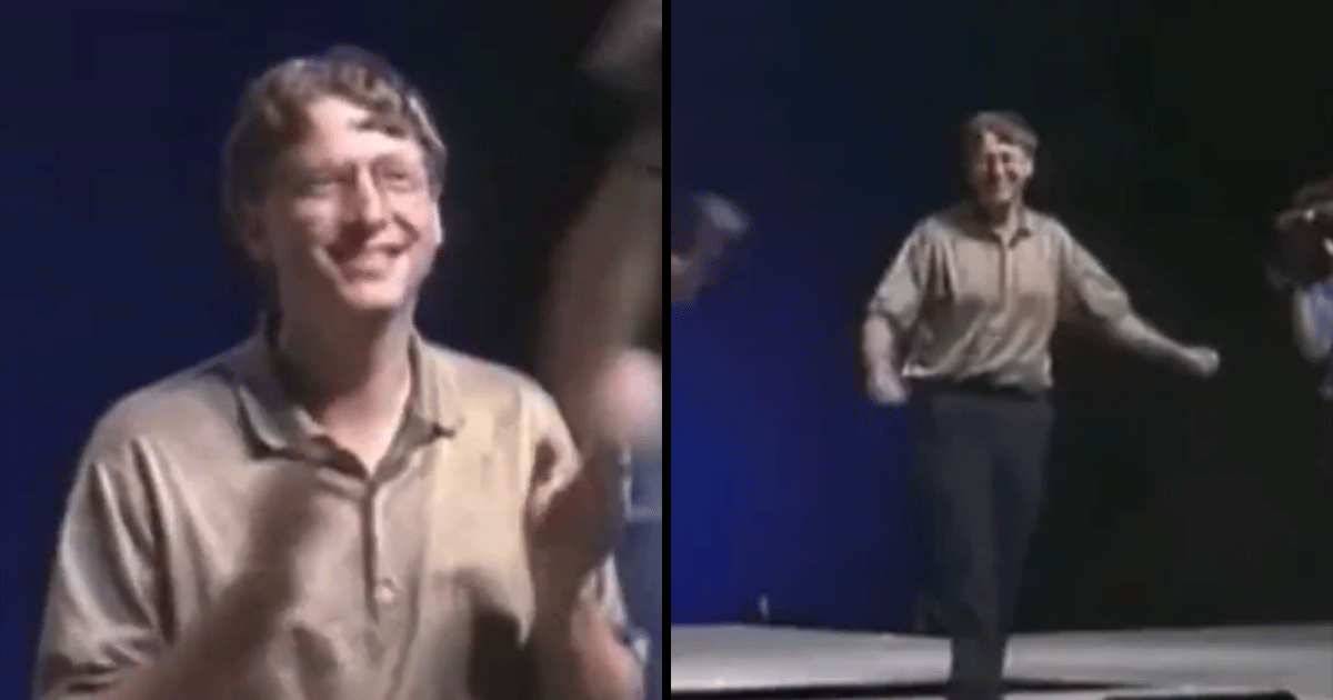 This Old Video Of Bill Gates Dancing At The Microsoft Windows Launch