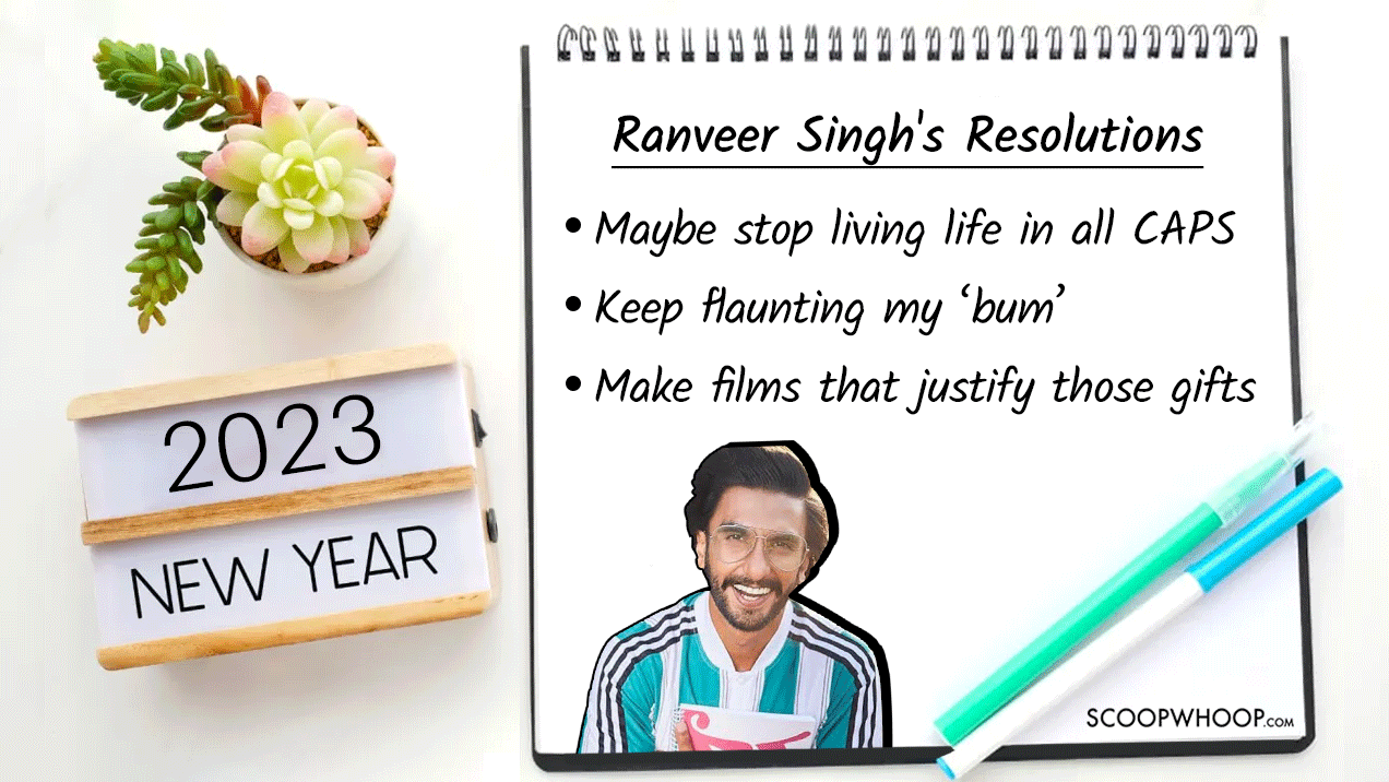 Bollywood actor Ranveer Singh New Year's Resolutions