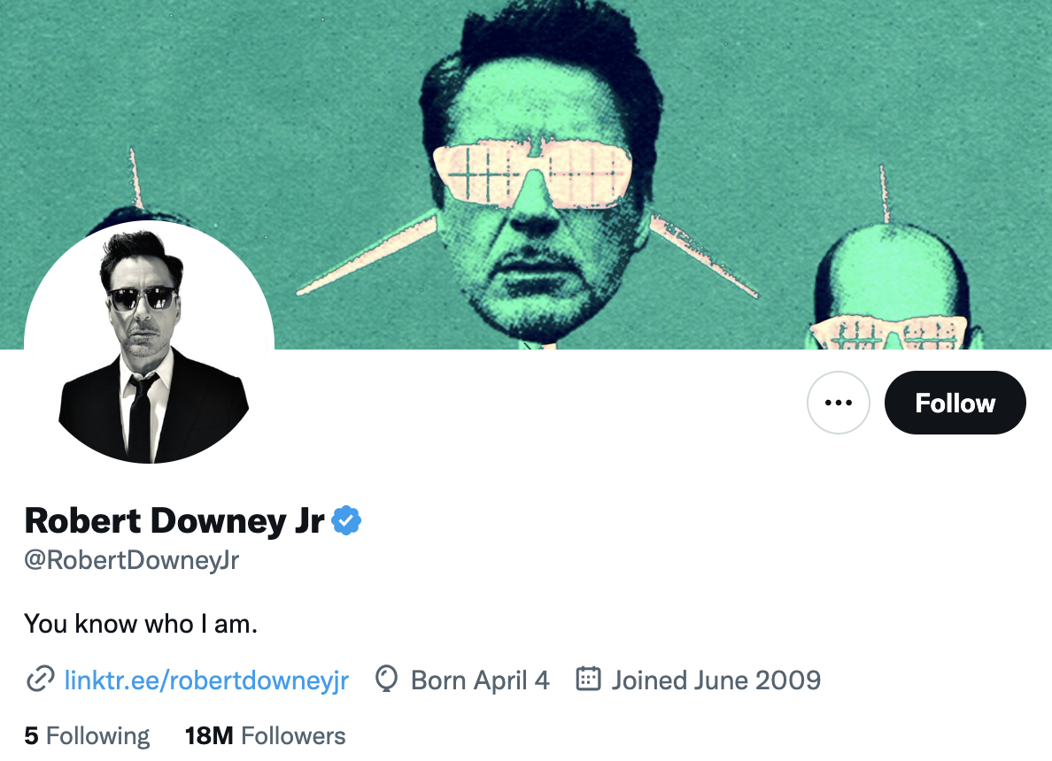 robert downy jr twitter bio