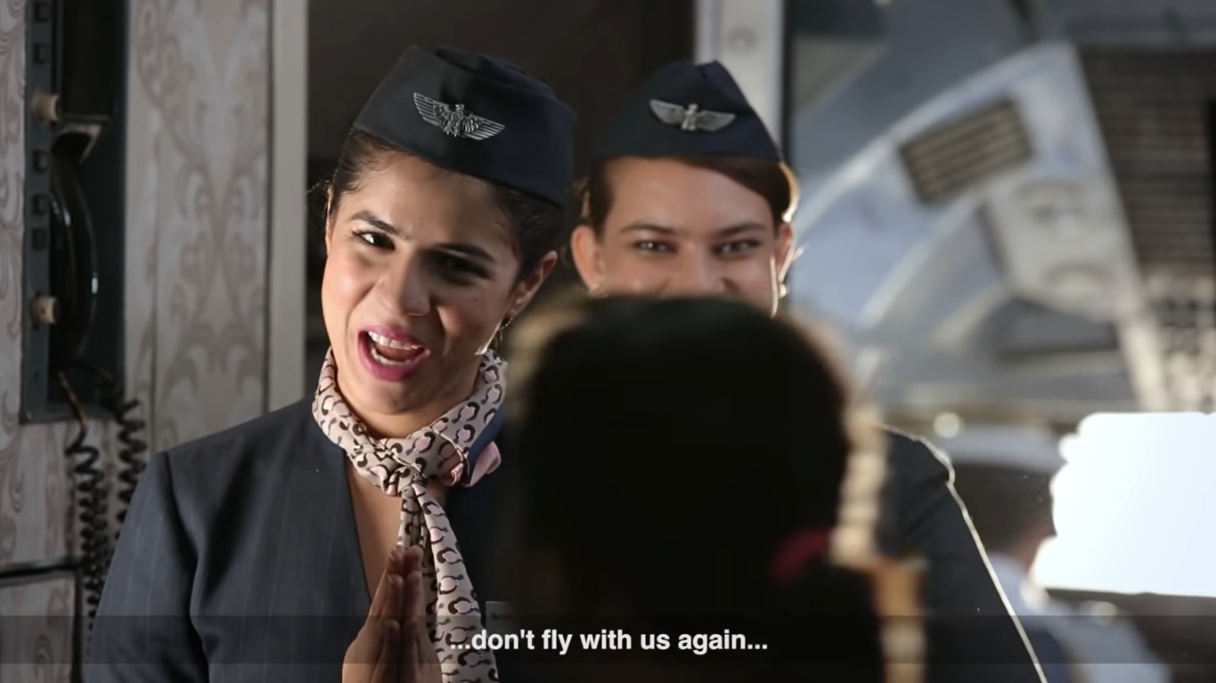 frustrated air hostess cabin crew