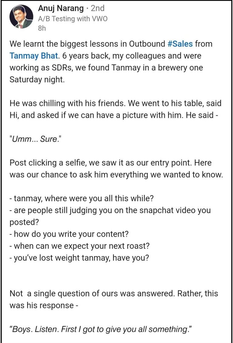 LinkedIn influencers post
