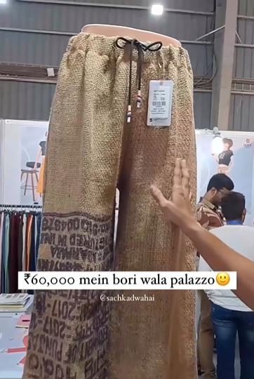 Woman Hilariously Called Out ₹60k Palazzo Pants Made Out Of A Bori-Like ...