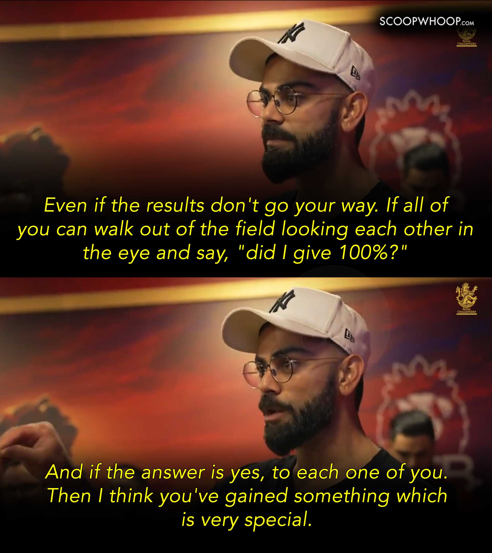 Virat Kohli RCB pep talk WPL