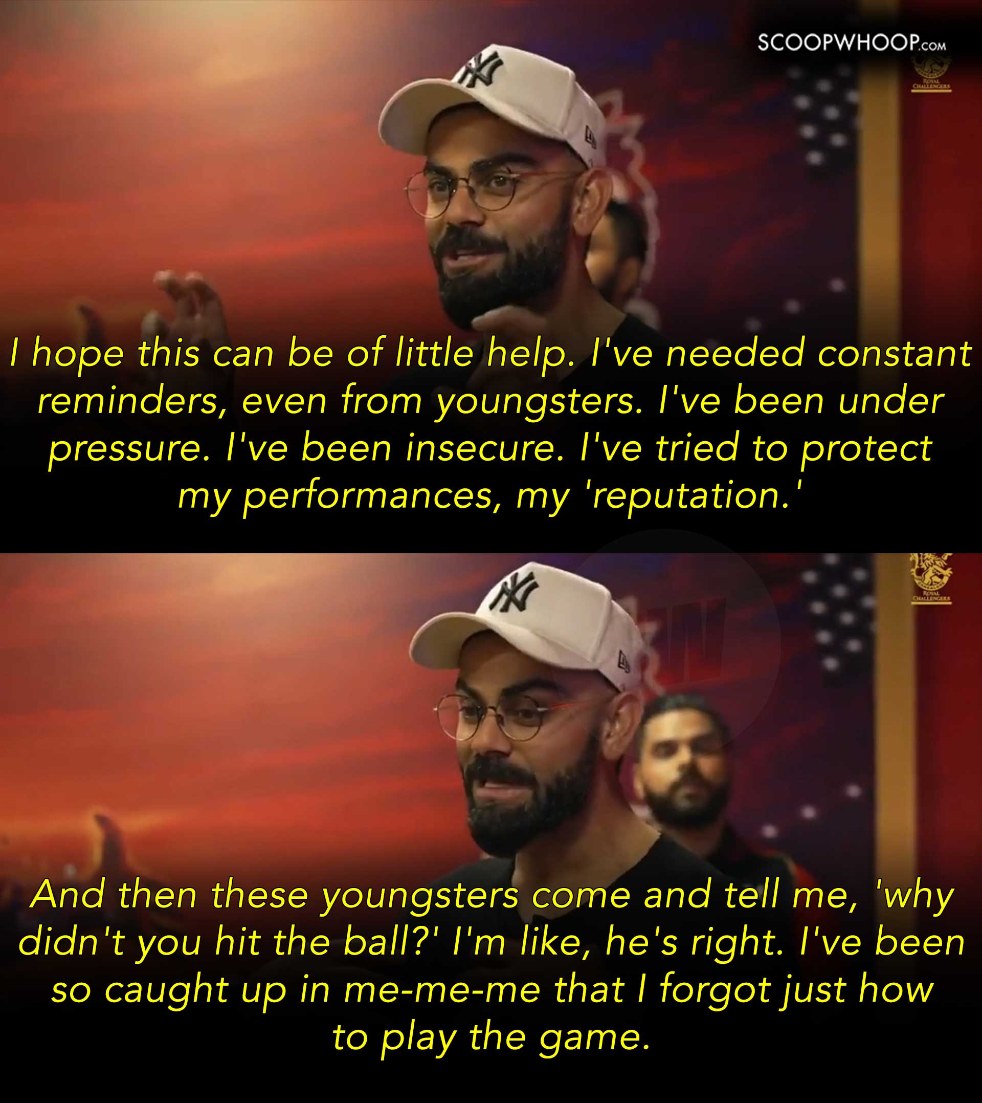 Virat Kohli at WPL pre-match talk to RCB's women's tean