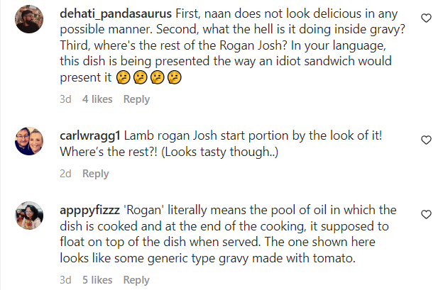 comments on gordon ramsay's naan and rogan josh