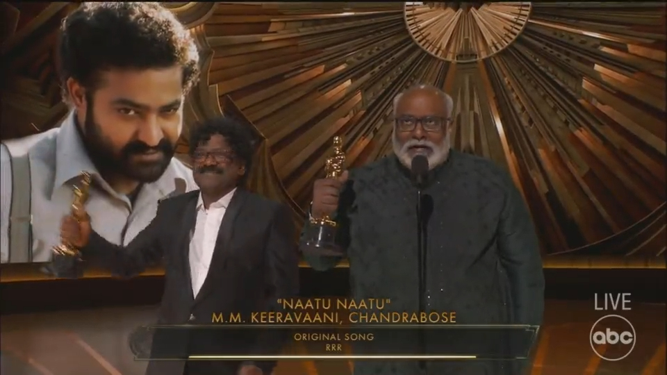 MM Keeravani's Acceptance Speech For Naatu Naatu At The Oscars