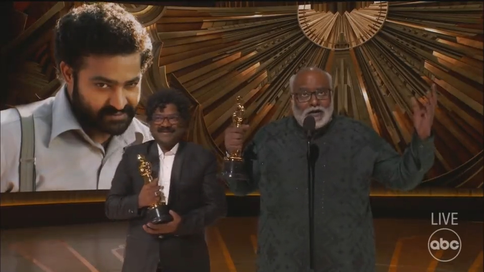 MM Keeravani's Acceptance Speech For Naatu Naatu At The Oscars