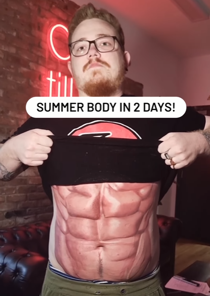 How to get a 6 pack in 2 days you tattoo itmy bro was tired of spend   TikTok