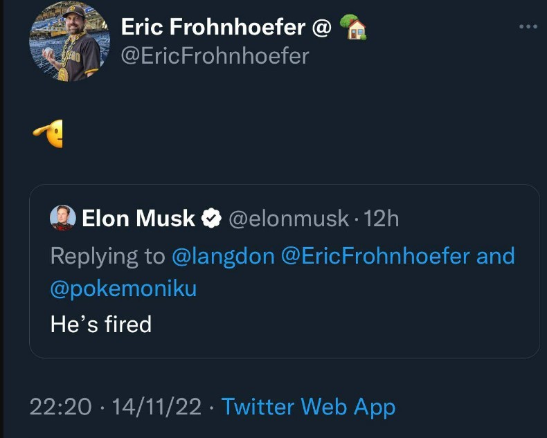 twitter employee fired online by elon musk