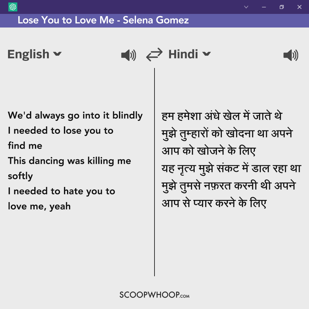 We Got ChatGPT To Translate Popular English Songs Into Hindi Only To 