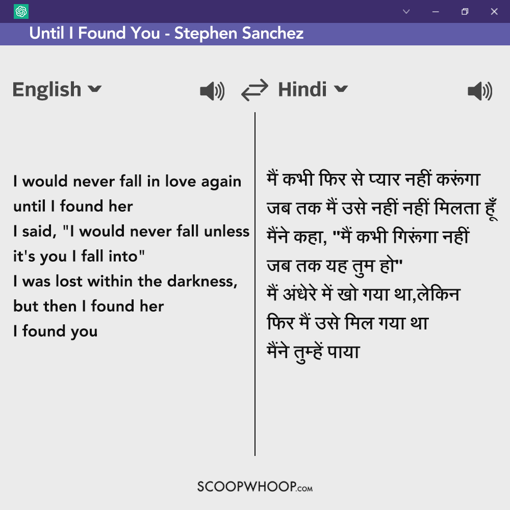 We Got ChatGPT To Translate Popular English Songs Into Hindi Only To