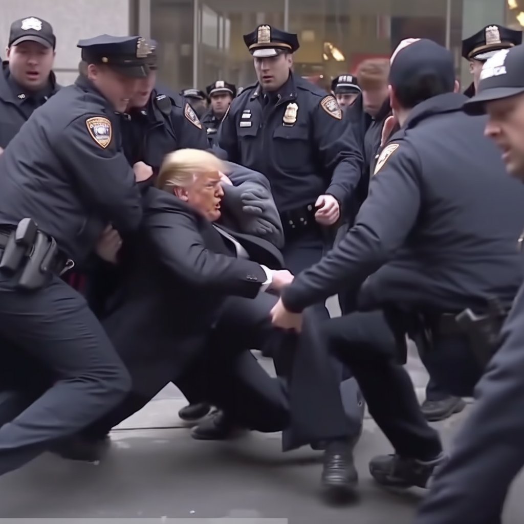 Trump arrest AI image