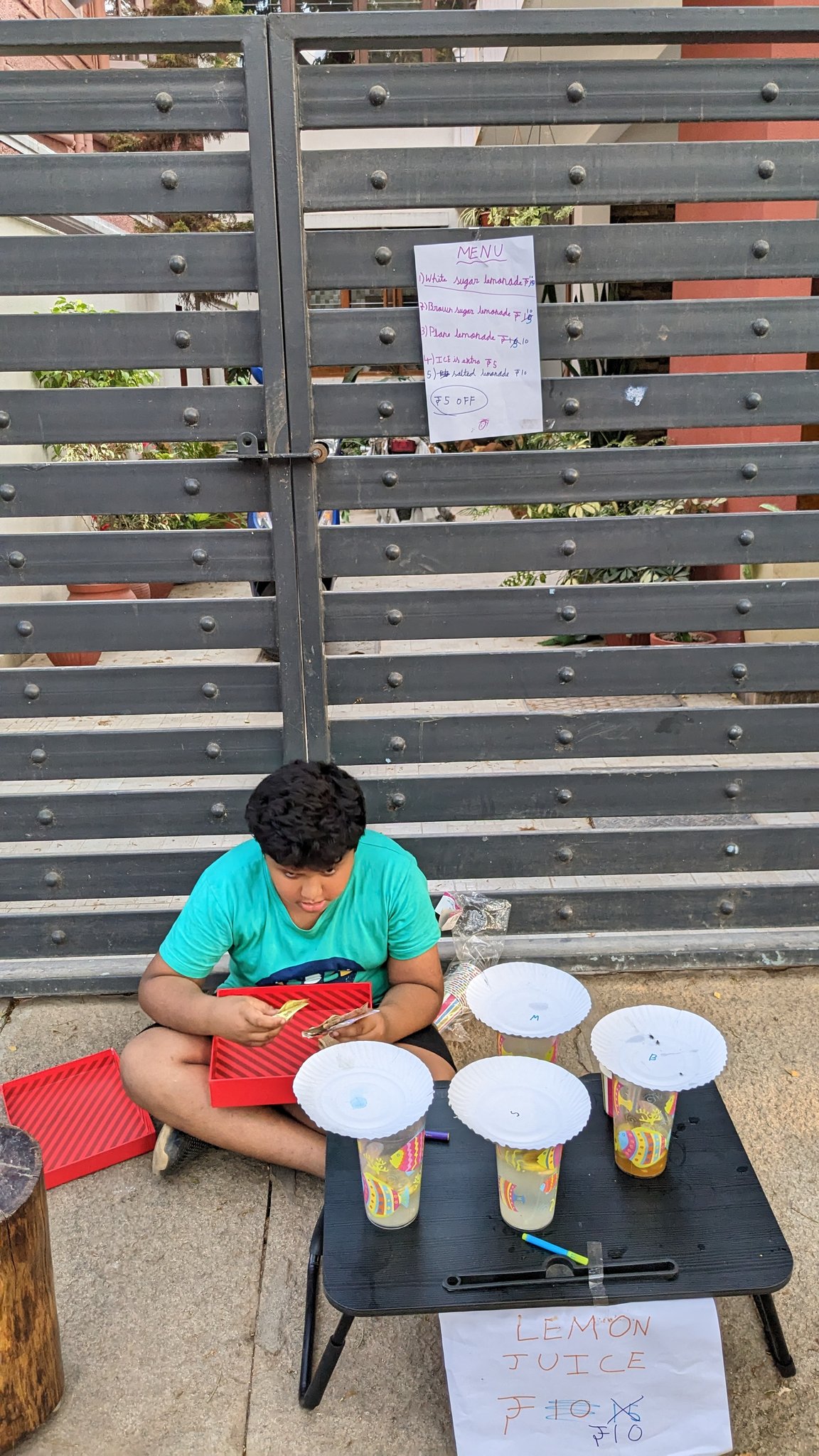 bengaluru kids lemonade stall