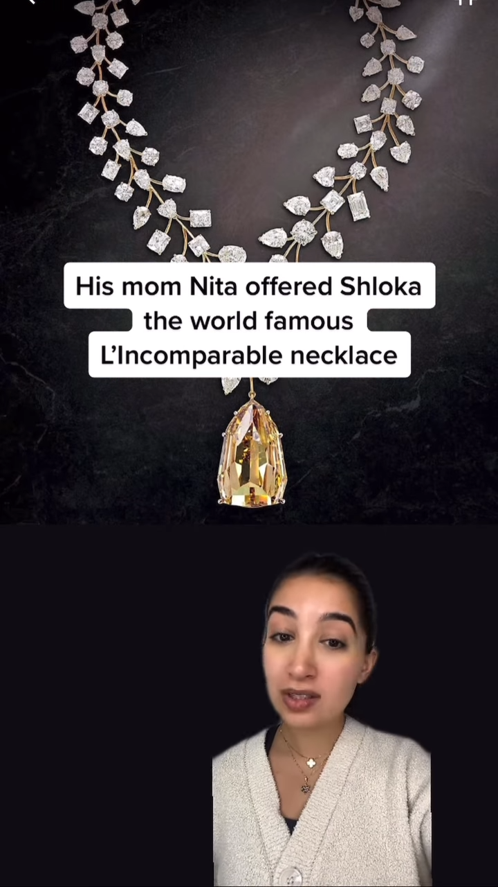 Diamond Necklace gifted to Shloka Mehta